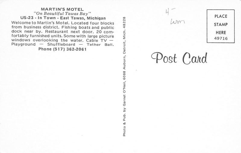 Martins Motel - Vintage Postcard